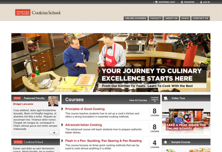 Screenshot homepage